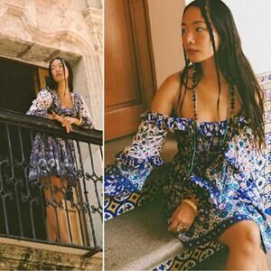 Spell Bohemian Retro 70 Gypsy Hippie Clairvoyant Mini Dress Large Witchy